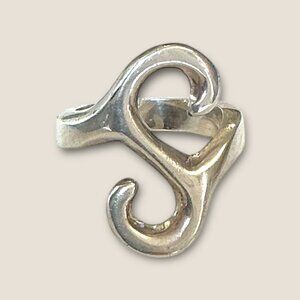 Vintage Sterling Silver Mexico Openwork Ring Size 6 Ornate Scroll Design 8 Grams